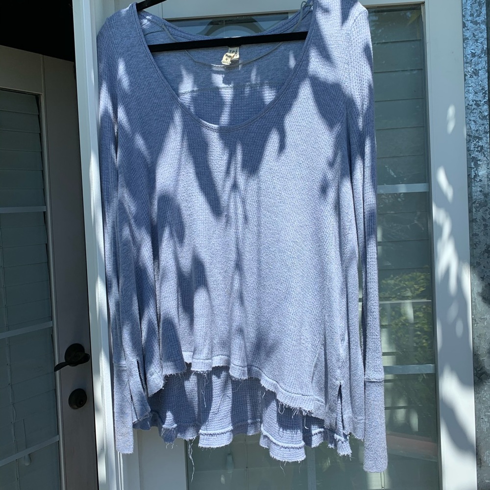 Free people long sleeve light blue